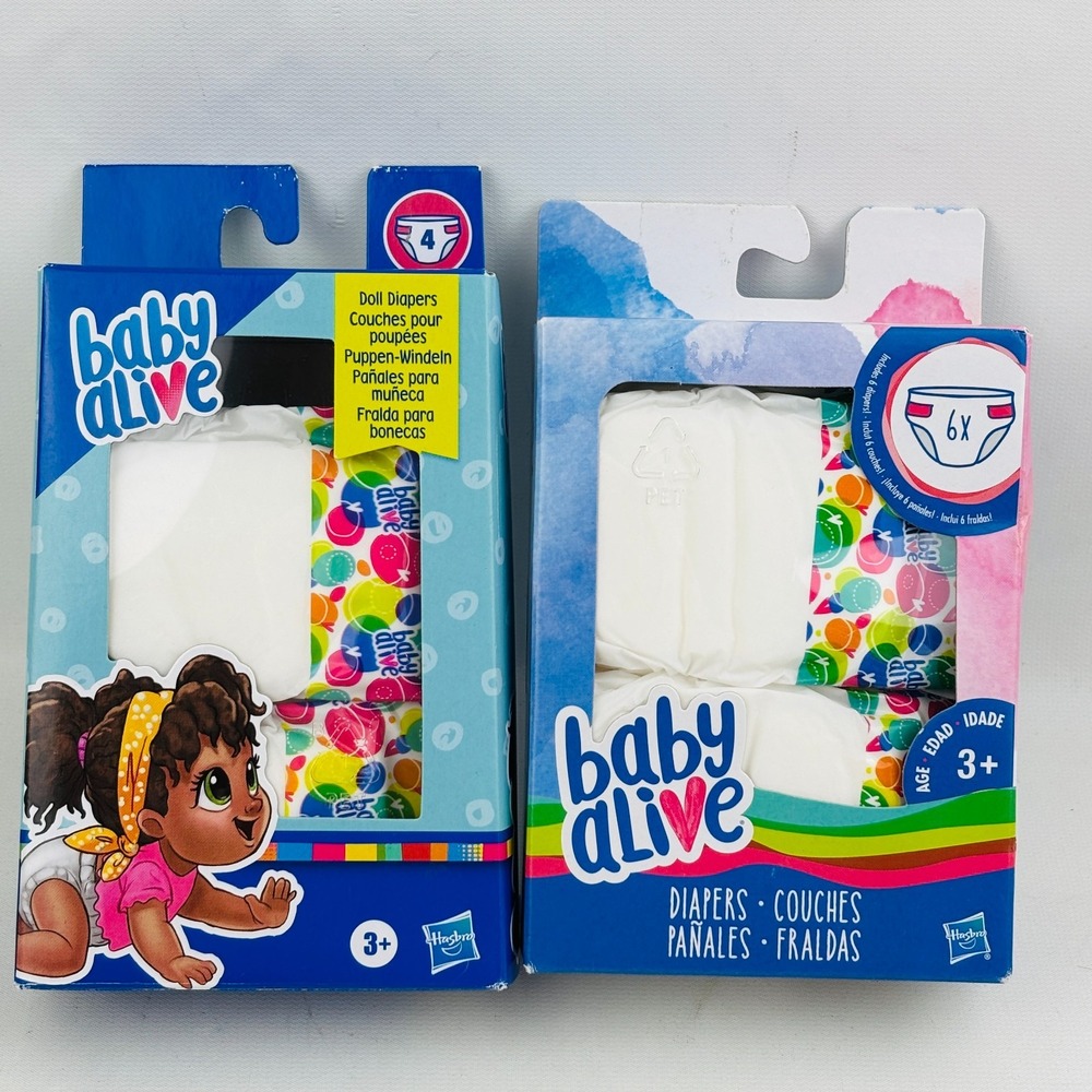 Baby Alive‎ Doll Diaper Lot 2 Packages 10 Total Hasbro New